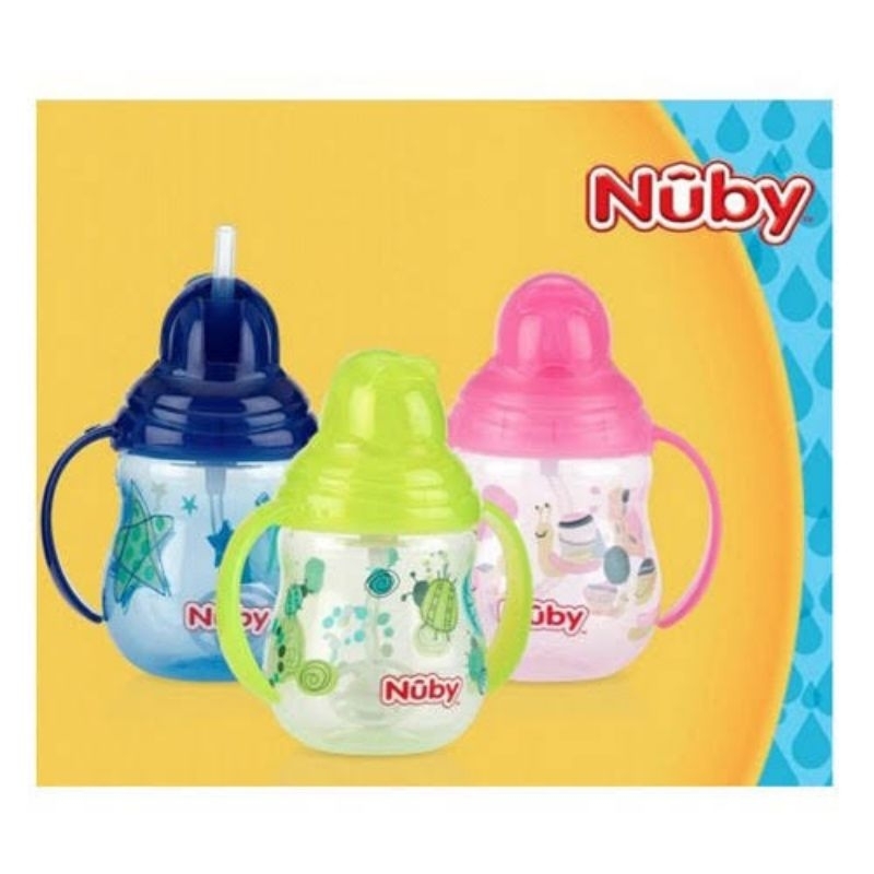 Nuby Flip It With Straw 270ml / Botol Minum Anak