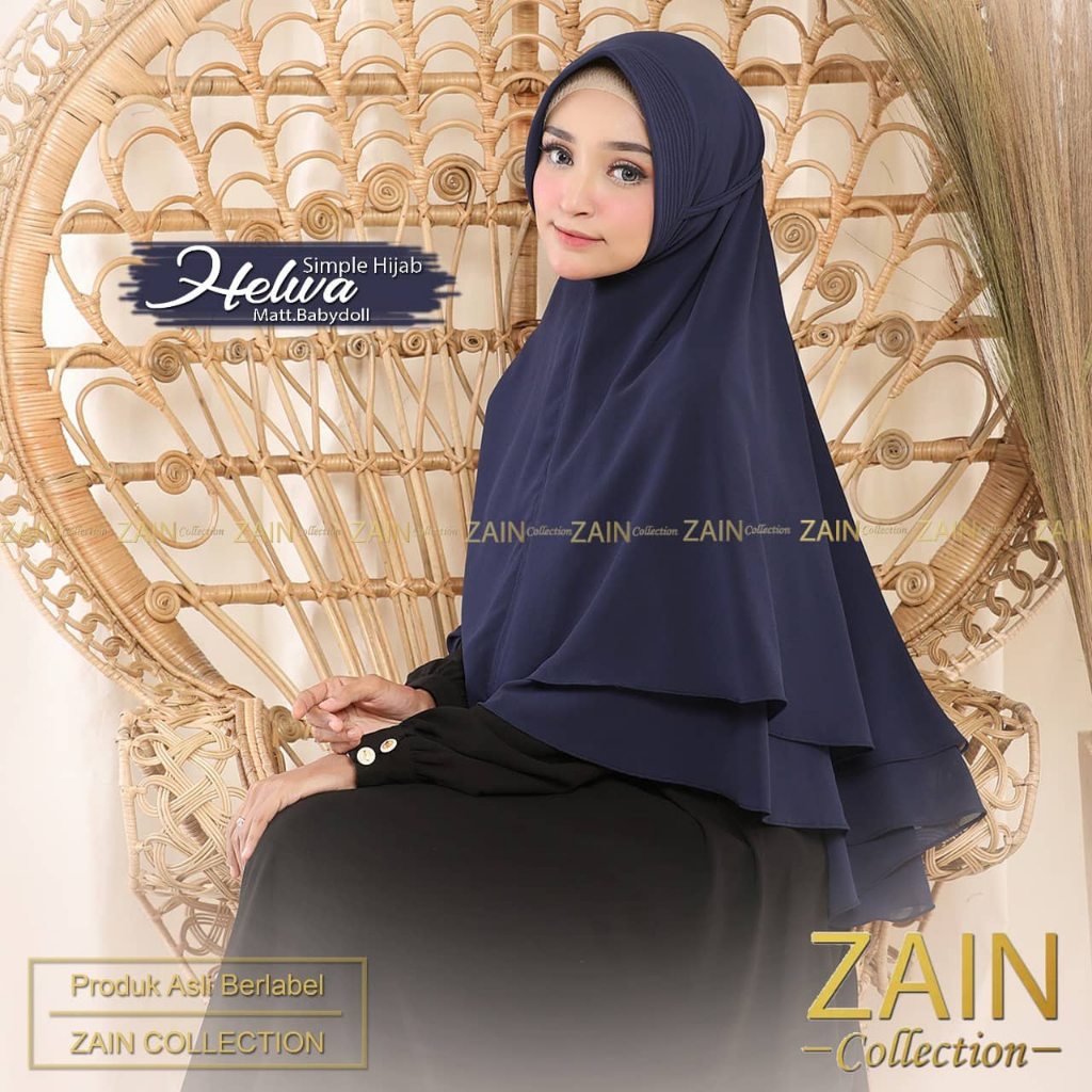 TERPOPULER Jilbab syar'i jilbab syari jumbo jilbab ceruti 2 layer syar'i Helwa By ZAIN Collection
