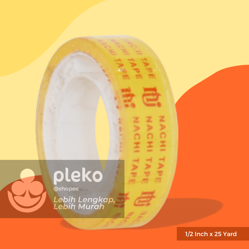 

Nachi Selotip Bening 1/2 Inch x 25 Yard Solatip / Isolasi / Stationery Tape