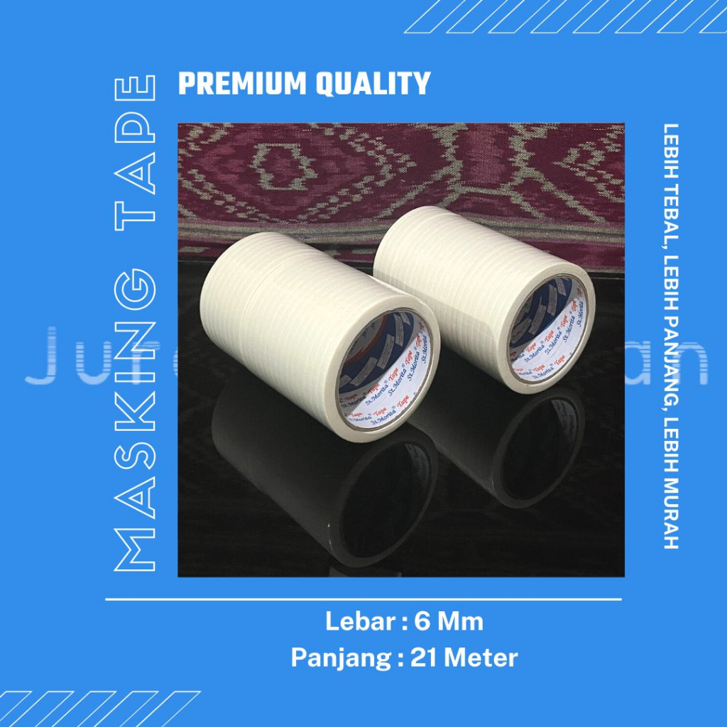 

Masking tape 6mm / lakban kertas 21 meter