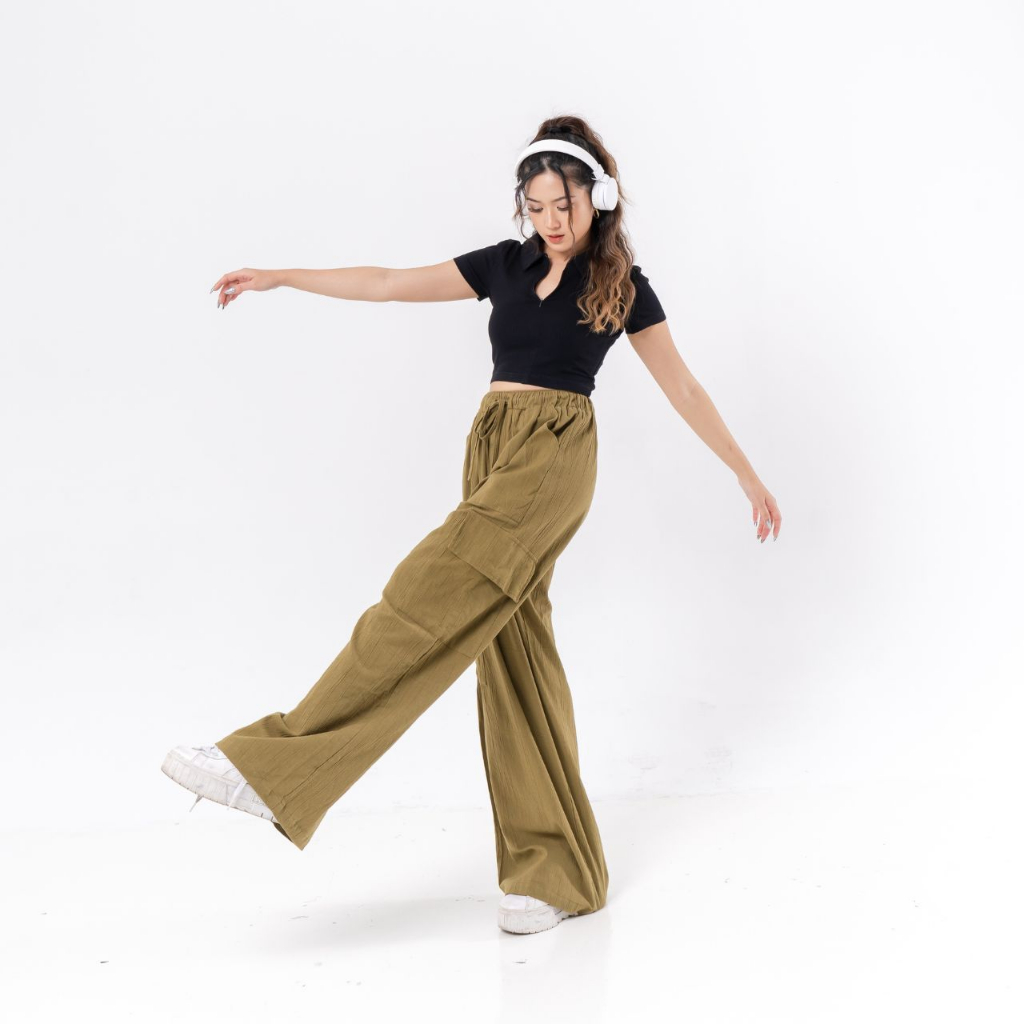 AIJO -Jennie Cargo Pants  - Linen Cargo