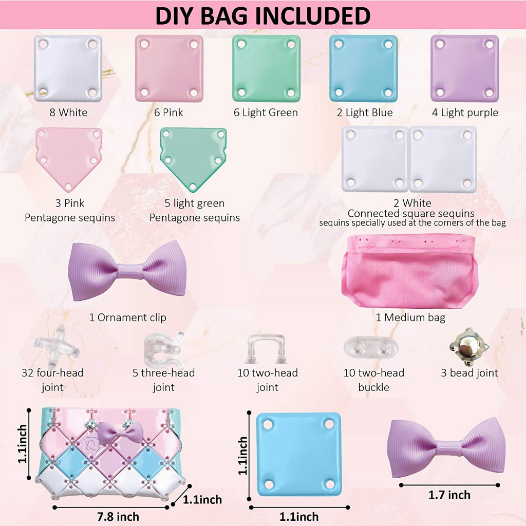 Kerajinan Anak untuk Tas DIY Membuat Dompet Fashion Anda Sendiri untuk Anak Perempuan Usia 6 7 8 9 10 Tahun Hadiah Terbaik Menyenangkan Seni &amp; Kerajinan