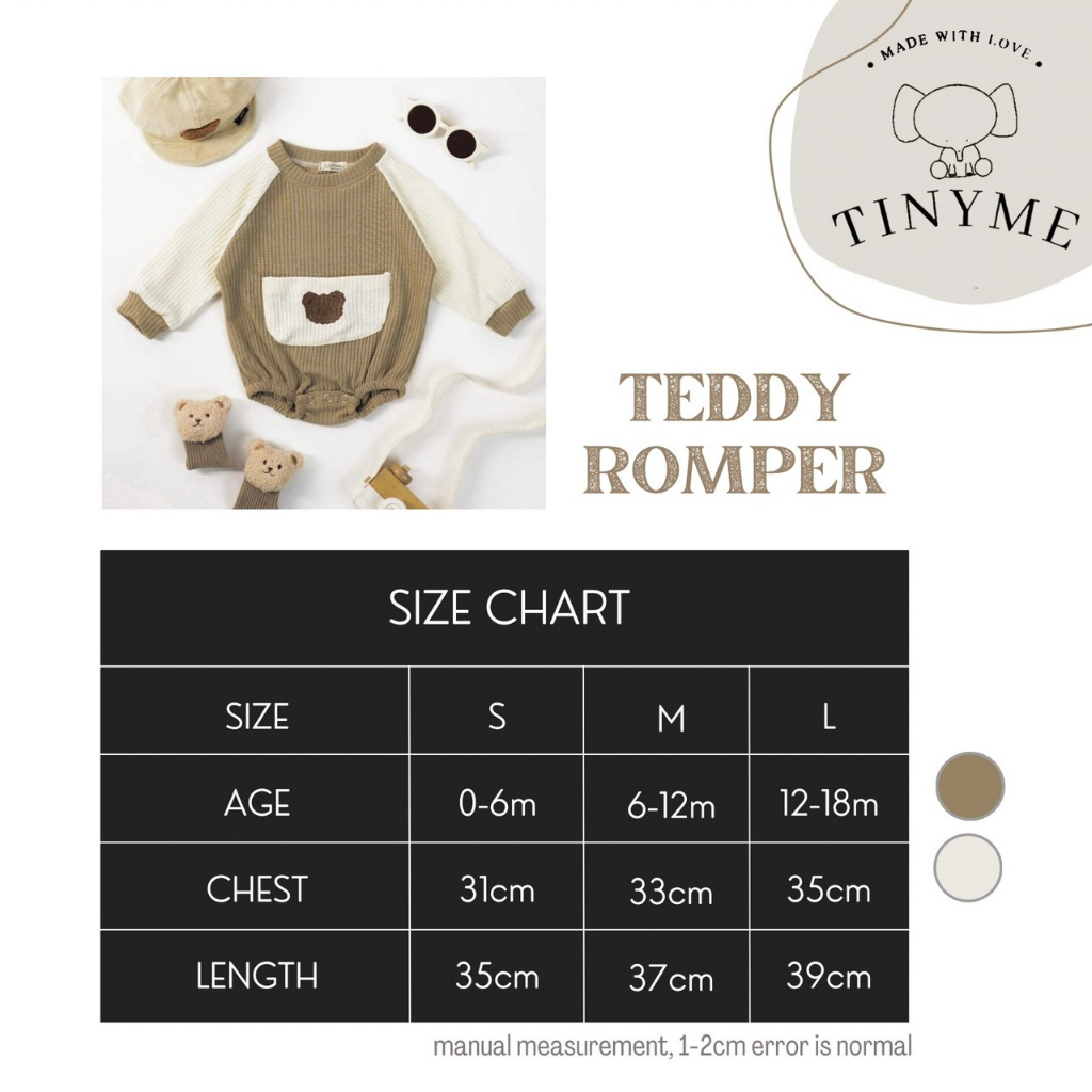 TINYME || 0-18bln ROMPER BAYI JUMPSUIT ROMPER BAJU NEWBORN PAKAIAN ANAK catalog TMTM TEDDY