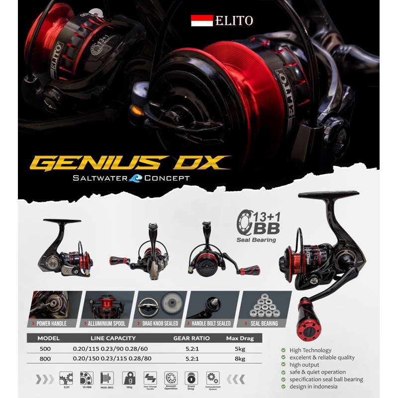 REEL ELITO GENIUS DX ULTRALIGHT UL SUDAH SEAL