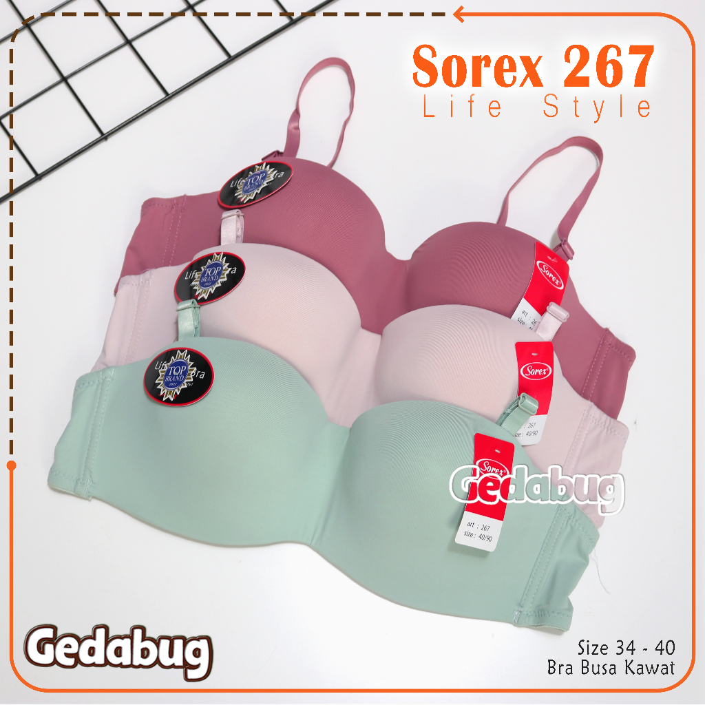 Bra BH Sorex 267 Lifestyle Bra | Bra wanita dewasa Busa Kawat Nilon Mix | Gedabug