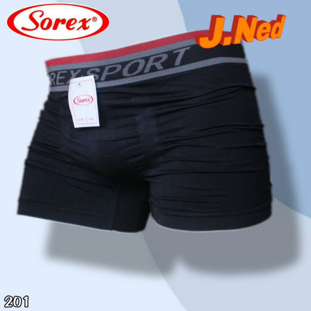 J201D ( HARGA 2 PCS ) CELANA DALAM PRIA BOXER SOREX SIZE M - XXL