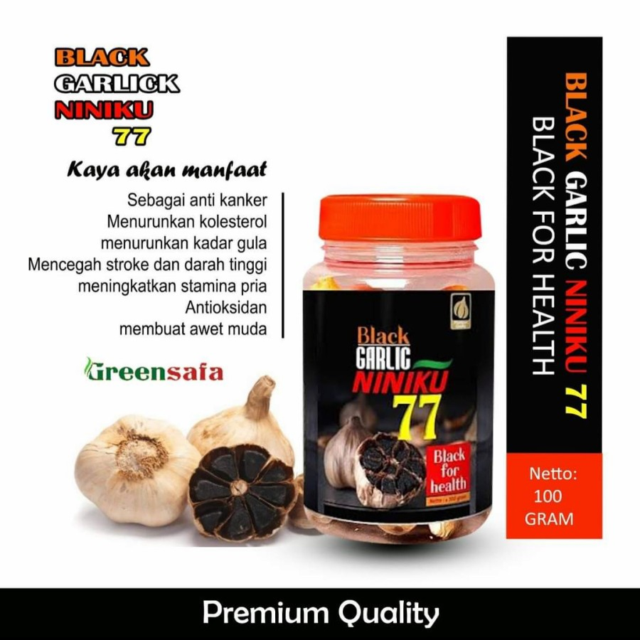 

Black Garlic Niniku 77 (Bawang Hitam) isi 100 Gram