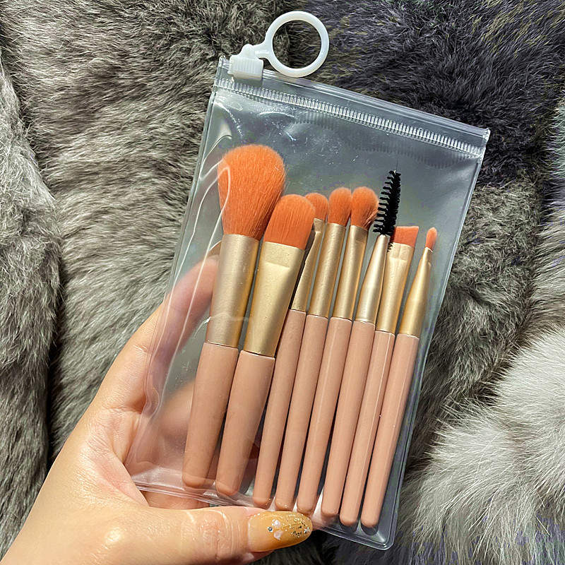 QEILA - BRUSH MAKE UP SET ISI 8 UKURAN KECIL WARNA RANDOM