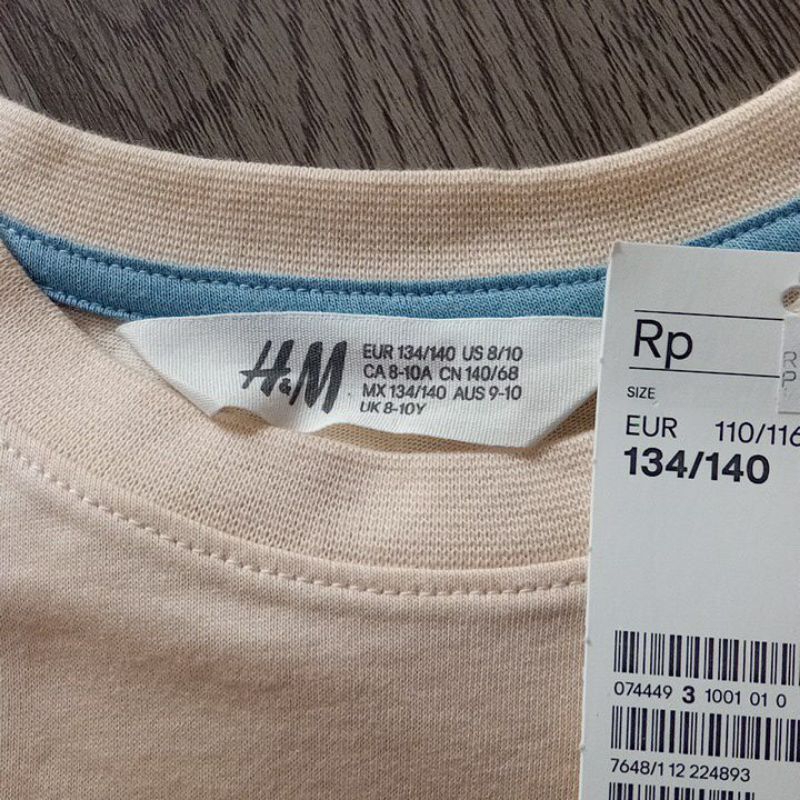 kaos H&amp;M original cream