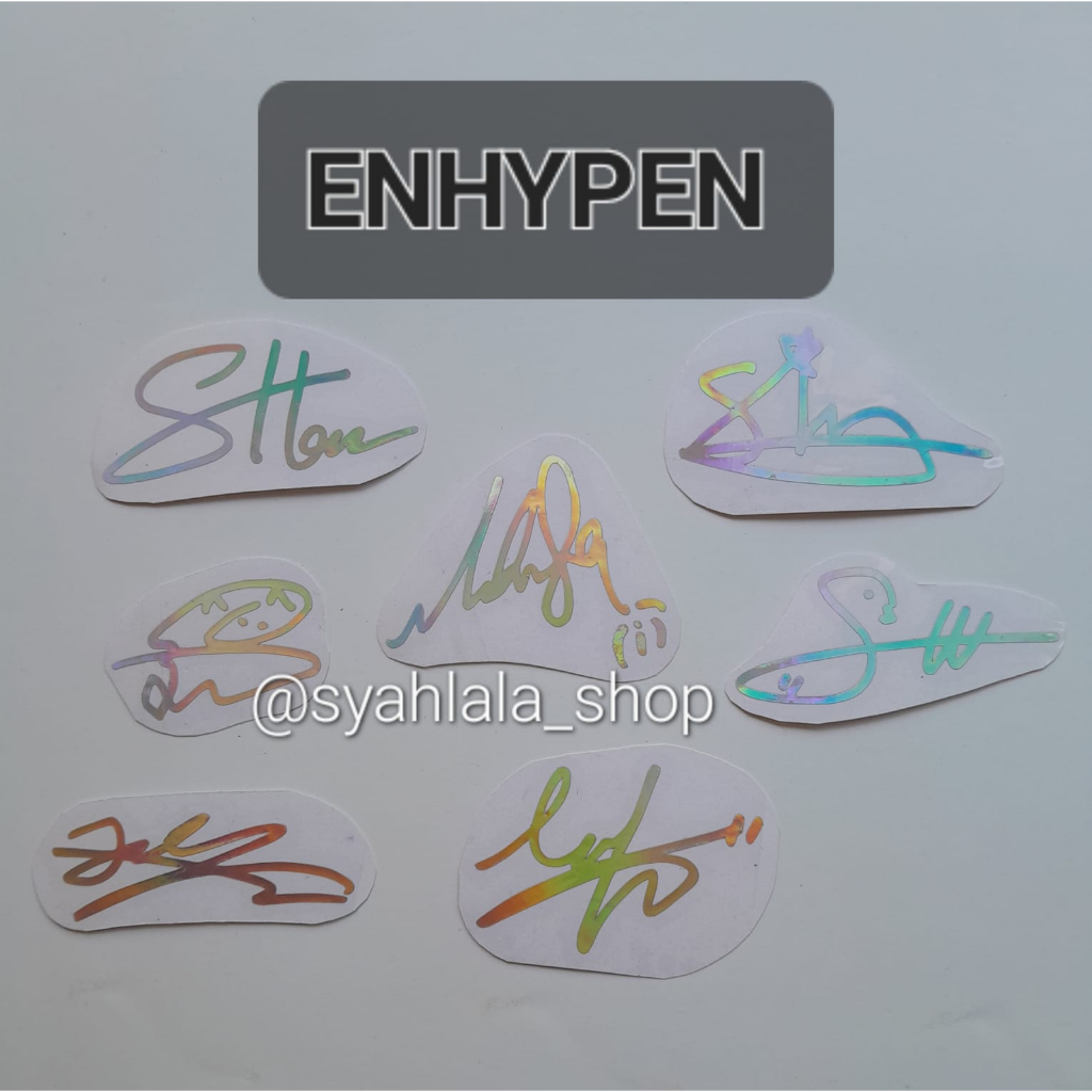 STIKER HOLOGRAM TTD ENHYPEN STIKER TANDA TANGAN HOLOGRAM ENHYPEN stiker holo tanda tangan kpop