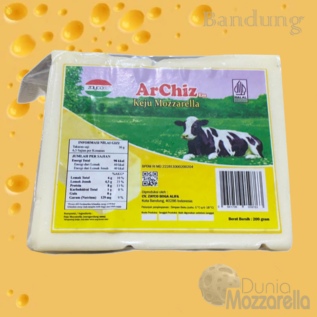 

Archiz Em Mozzarella Cheese 200 Gr x 50