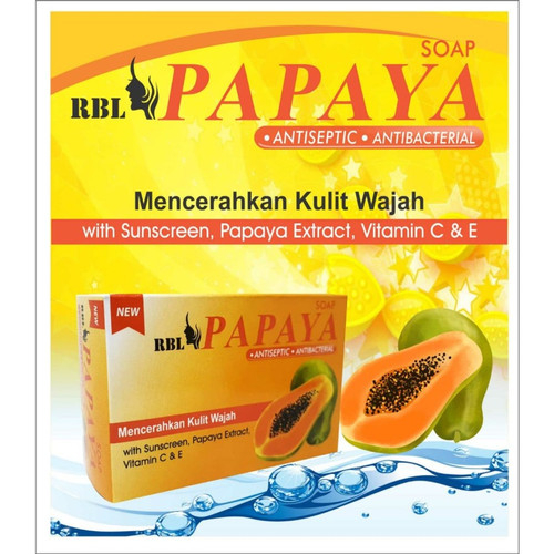 RBL PAPAYA BRIGHTENING SOAP - SABUN PAPAYA RBL BPOM - PAPAYA SOAP