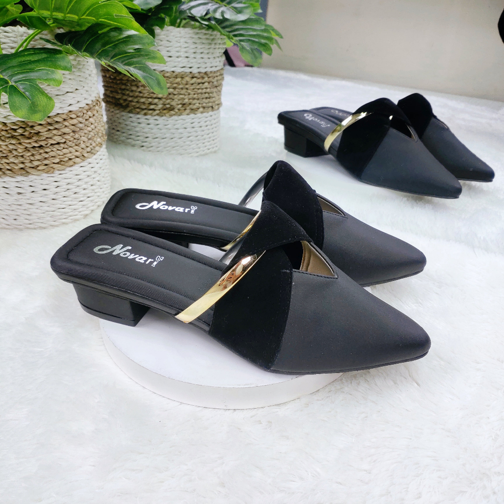 Sepatu Slop Wanita 3cm Terbaru Terbaru Novari B01