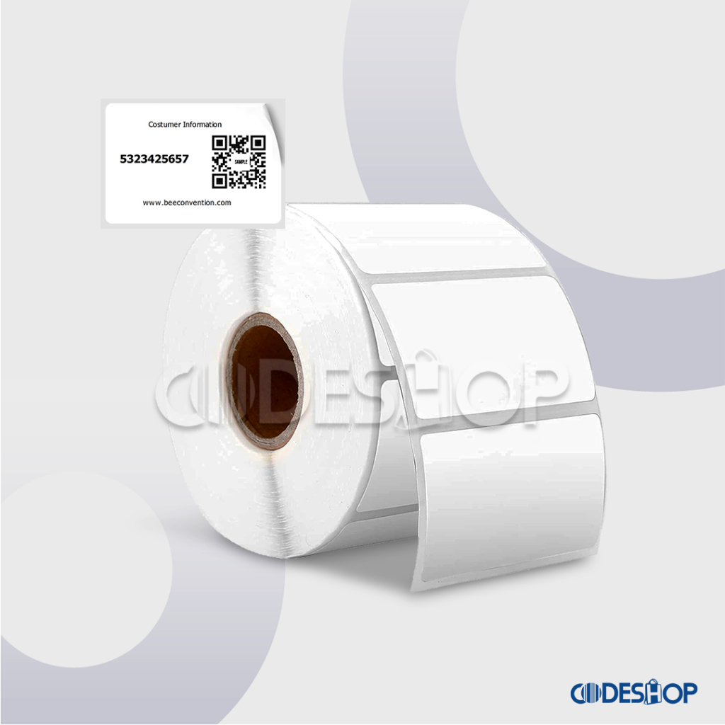 CODESHOP Stiker Label Barcode 70 x 50 mm Thermal isi 400 Pcs 1 line