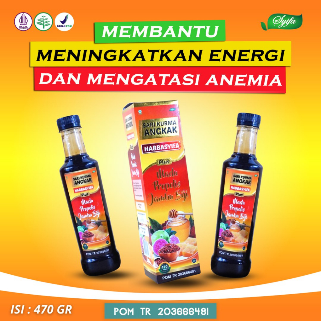 Madu Hitam Pahit Plus Propolis 470 gr Insulin Sambiloto Gamat Brotowali Habbasyifa