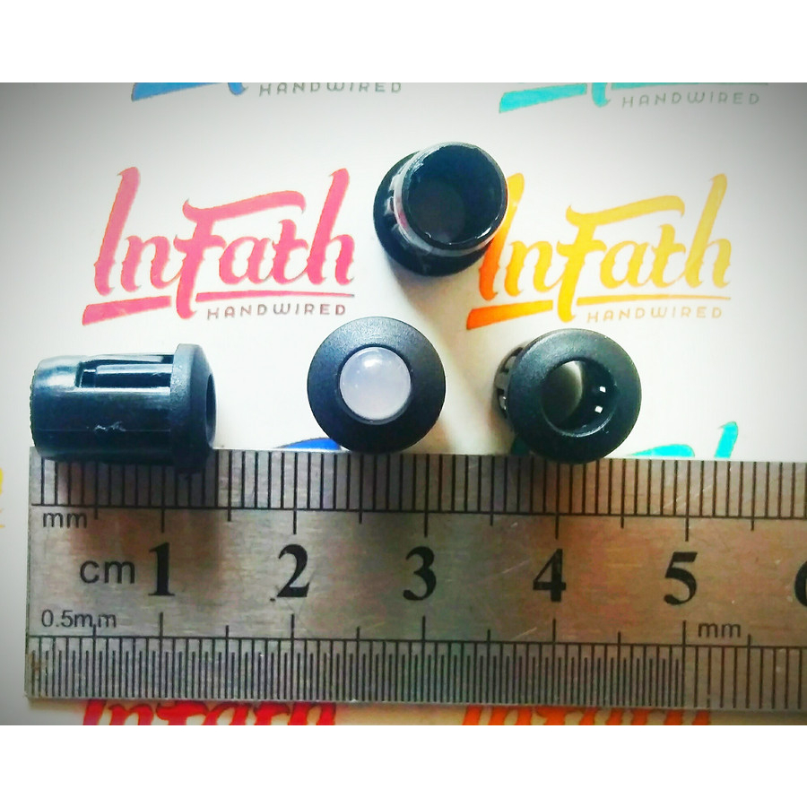 InFath - LED Holder 3mm 5mm 8mm 10mm hitam transparan bezel dudukan list sarang rumah chrome full pe