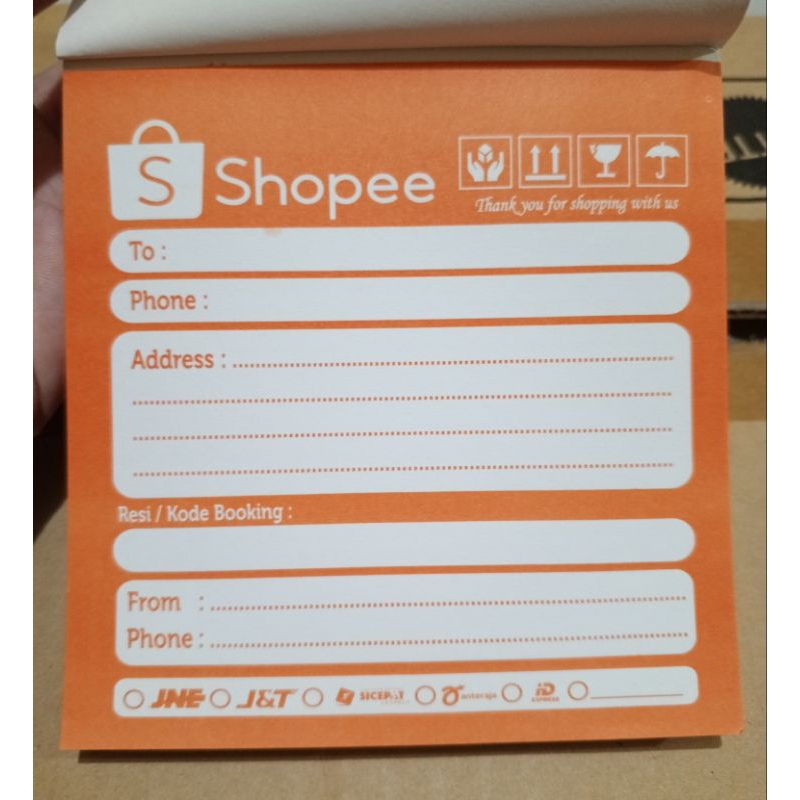 

Label pengiriman olshop Shopee isi 100lembar