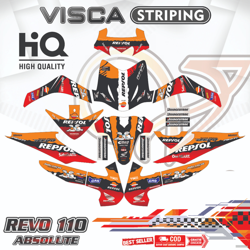Decal Revo Absolute 110 Full Body - Stiker Revo Absolute 110 Full Body- Dekal Revo Absolute 110 Full