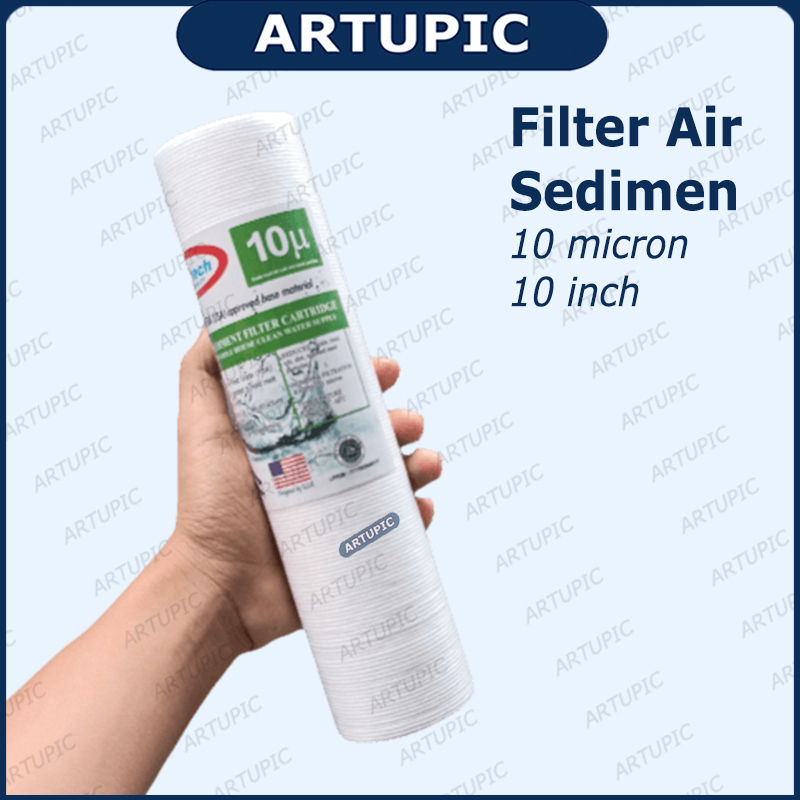 Filter Air Watertech Sediment 10 Micron 10 inch Cartrige Saringan Air 10&quot; 10micron Spun Setara Nanotech