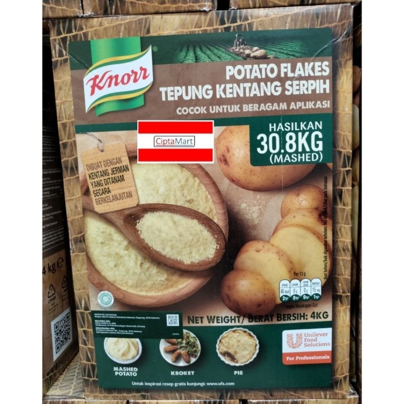 

Knorr Potato Flakes / Mashed Potato / Tepung Kentang 4 kg