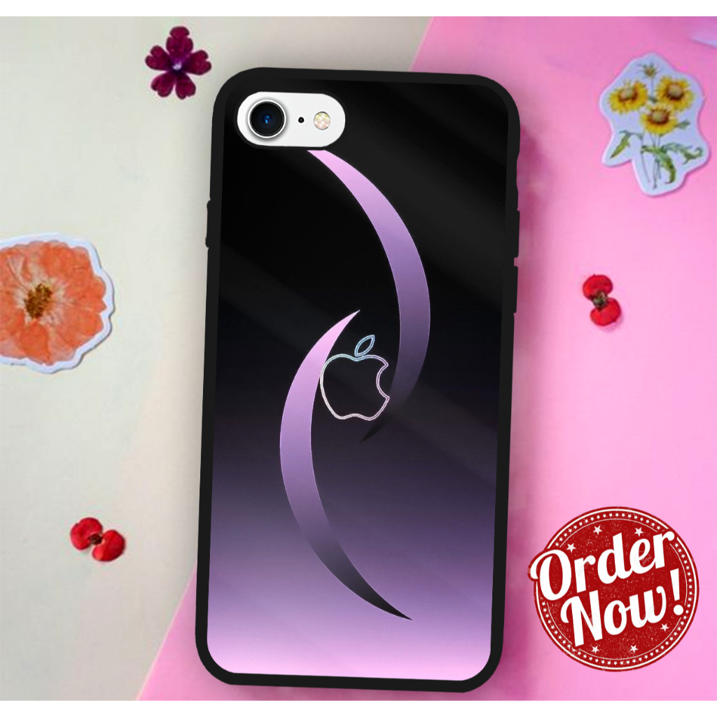 [IPS67]Case Kilau Iphone 7 8 SE  2020 | Casing Hp Glossy | Motif logo apple