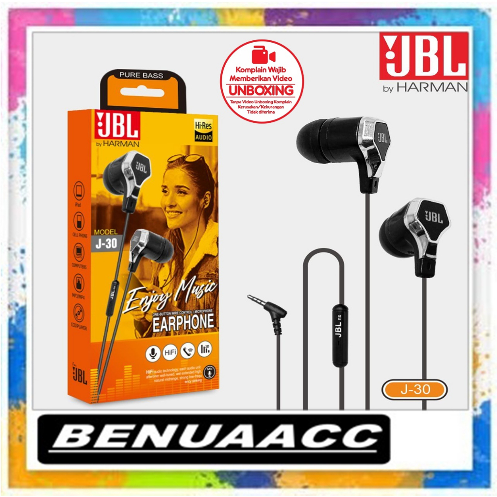 (ba) HF HEADSET JBL J-30 ENJOY MUSIC BASS