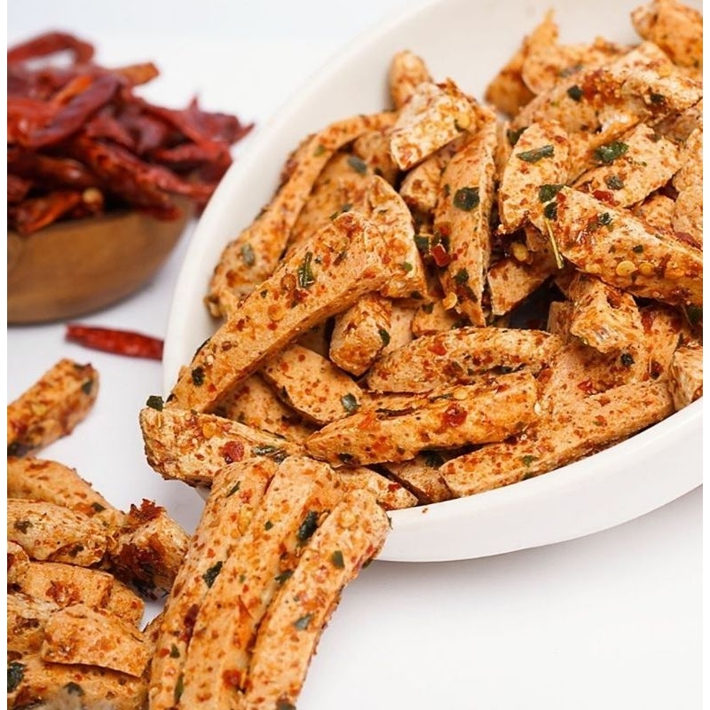 

basreng ikan tenggiri pedas daun jeruk kemasan 1kg