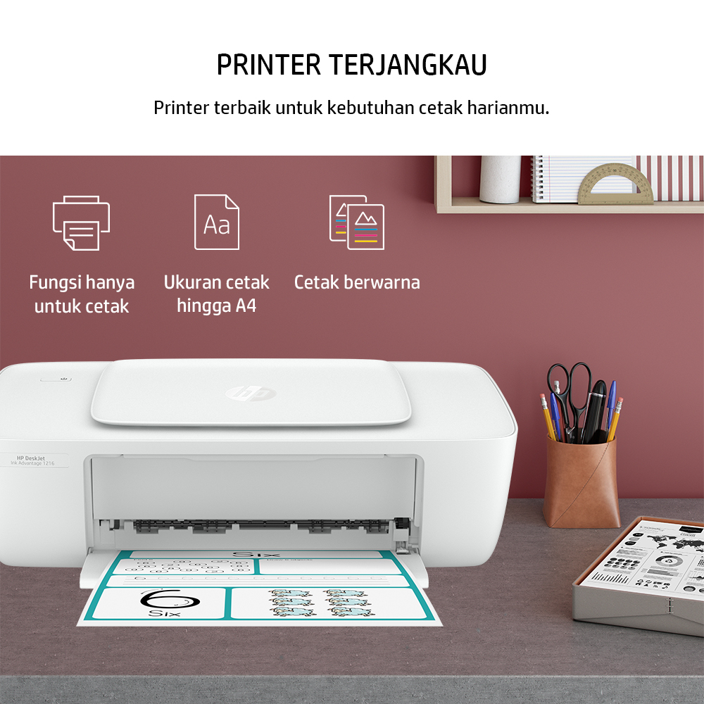 Printer HP DeskJet 1216 USB Print Only Garansi Resmi HP Indonesia HP 682