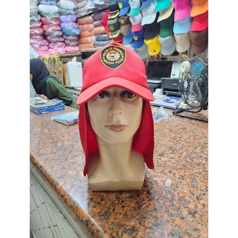TOPI JEPANG PASKIBRA/TOPI LATIHAN PASKIBRA/TOPI JEPANG PASKIBRA BORDIR BENDERA PUSAKA