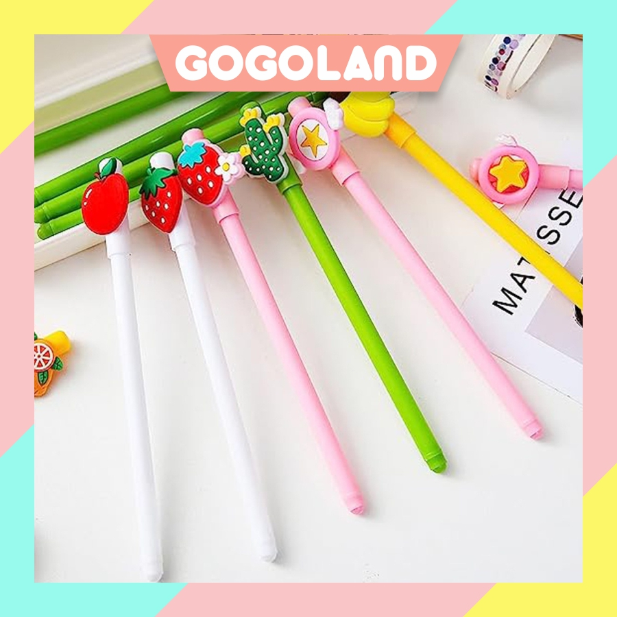

⭐Gogoland⭐ Pulpen Karakter Kartun Buah Pena Gel Motif Karakter Lucu Pen Cute Student Japanese S070