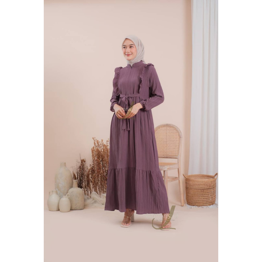 Gamis Wanita Terbaru Gamis Remaja Terbaru Kekinian Modern Dress Letisa Maxy Syari