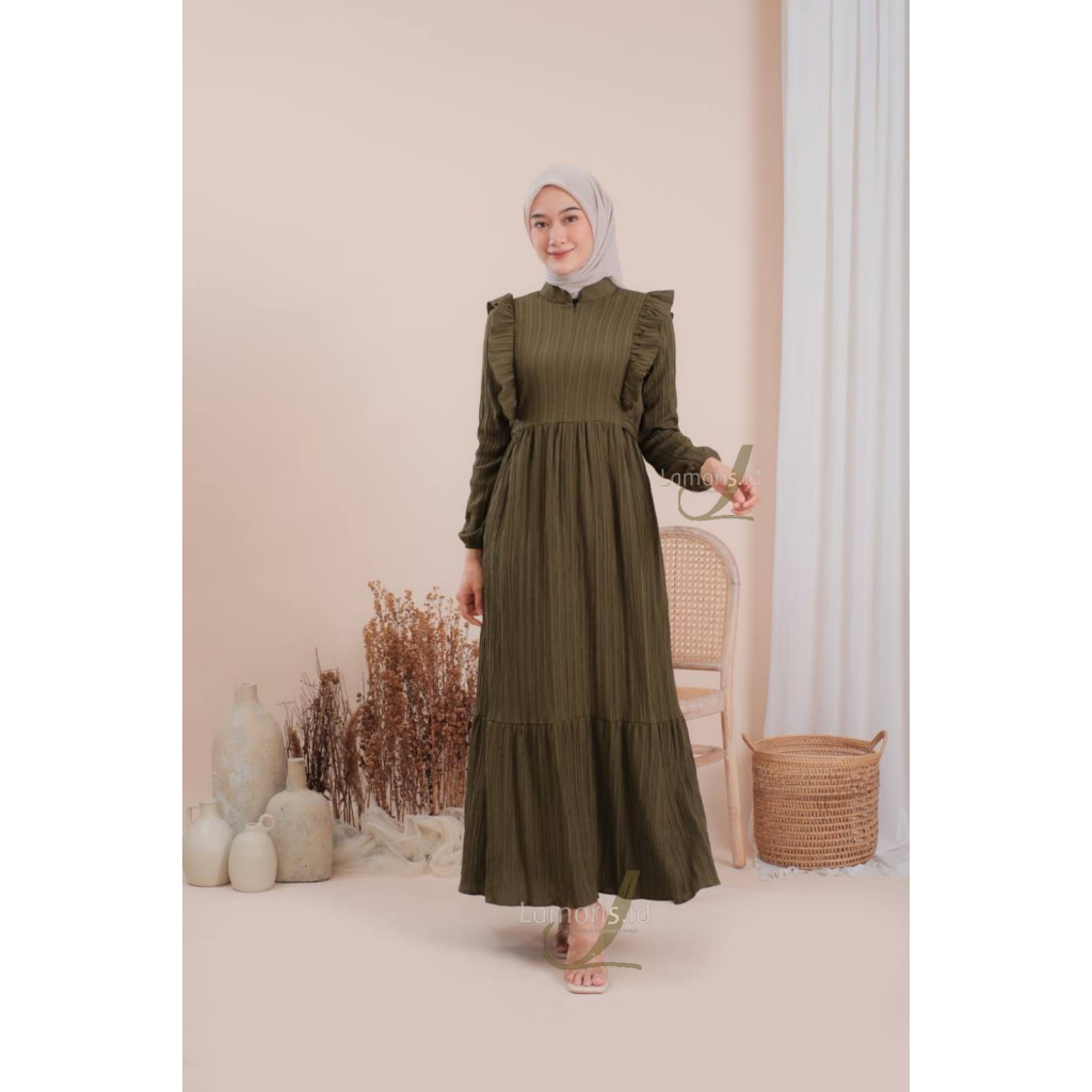 Gamis Wanita Terbaru Gamis Remaja Terbaru Kekinian Modern Dress Letisa Maxy Syari