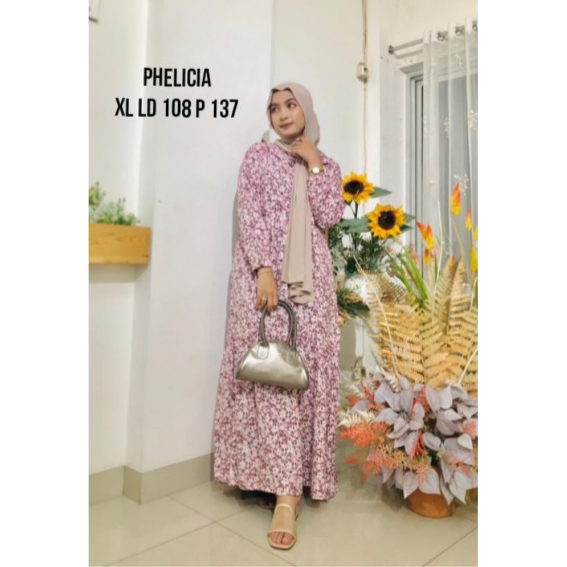 Gamis Busana Muslim Remaja Dewasa Phelicia
