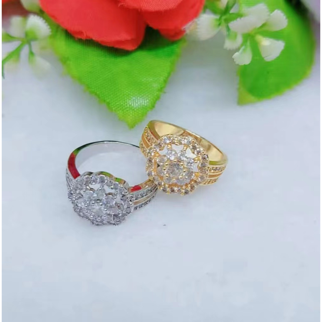 Cincin Xuping Mata Full Lapis Emas Perhiasan Fashion R635 636 637