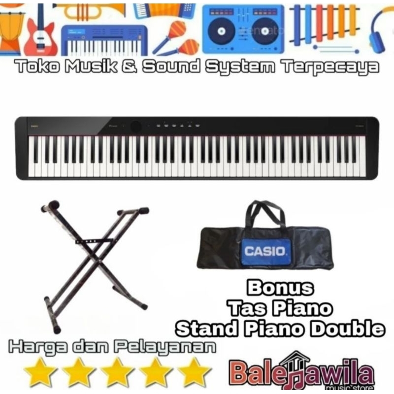 New Piano Casio PXS5000 PXS 5000 BK PX S5000 Black Digital Piano