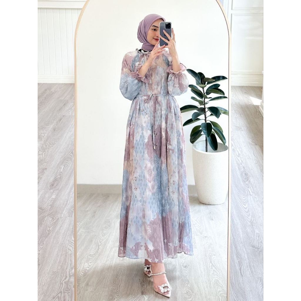 Artemis Fashion~ JELITA / AMORA / KAMILA /  Plisket // Atasan motif bunga (Ceruty berfuring) / Tunik / Dress plisket motif Korea)