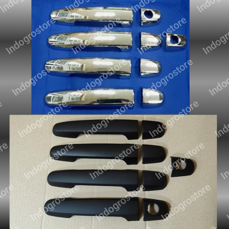 Cover Handle Pintu Hitam / Chrome Mobil Grand Innova Lama 2004 2005 2006 2007 2008 2009 2010 2011 2012 2013 2014 2015