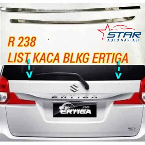 List chrome kaca belakang Ertiga lama.