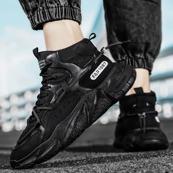 TBIG [COD] Sepatu Sneakers Pria FAP87SHOES Sepatu Import Model Tinggi Ankle Boot