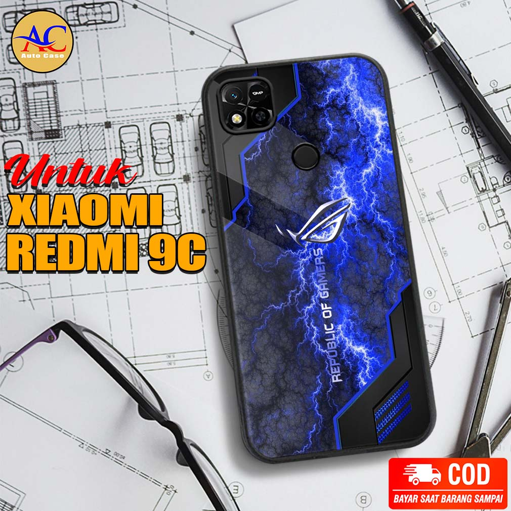 Case Hp Softcase Glossy Xiaomi Redmi 9C ROG1 Casing Silikon Handphone Pelindung Kamera