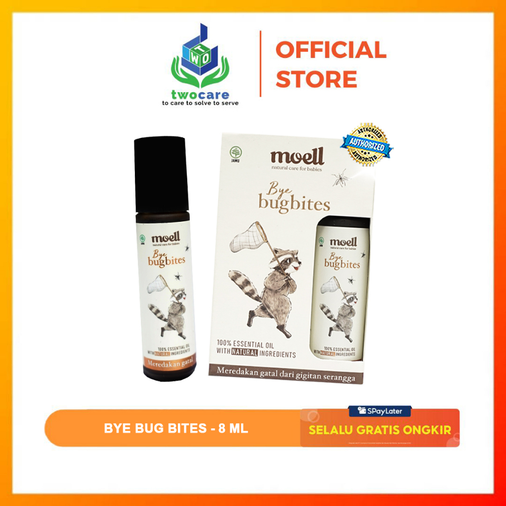 Moell Essential Oil Bye Bug Bites 8ml / Redakan Gatal Gigitan Serangga