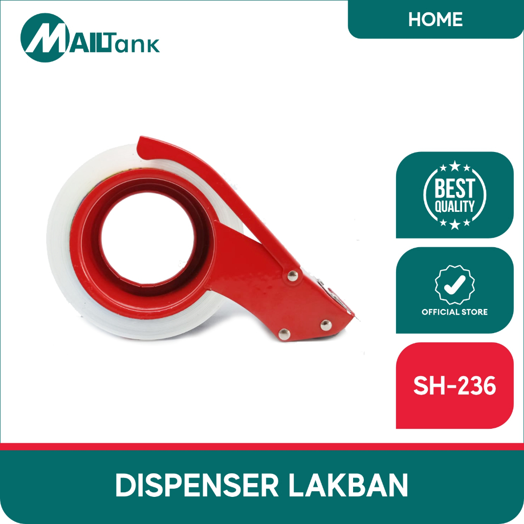 MAILTANK HOME SH236 Alat Pemotong Lakban Solasi Bahan Besi / Tape Cutter Roller / Kualitas Premium