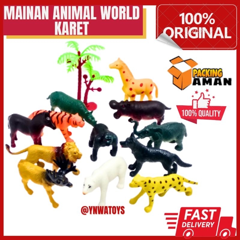 MAINAN ANAK HEWAN HEWANAN ANIMAL BINATANG KARET PLASTIK/MAINAN HEWAN HEWANAN BINATANG KECIL/MINIATUR