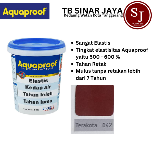 Aquaproof Cat Pelapis Anti Bocor Kemasan 1kg - 042 Terakota