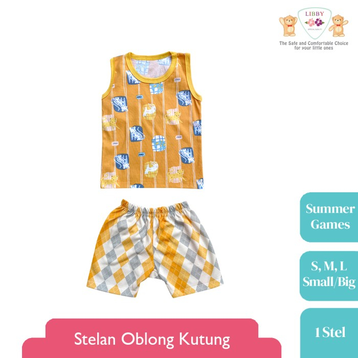 LIBBY SETELAN OBLONG KUTUNG MOTIF SUMMER GAMES