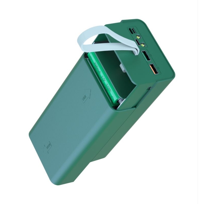 21 Buah 18650 Casing Bank Daya Nirkabel Pengisian Cepat PD3.0 QC4.0 untuk Pengisian Ponsel Tanpa Solder Dorong-Tarik Kotak Penyimpanan Baterai DIY