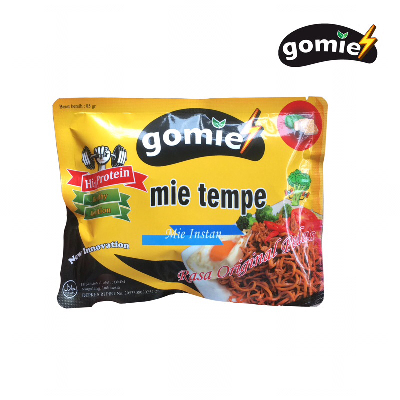 

GOMIE Mie Tempe Mie Instan Mie High Protein Original Pedas