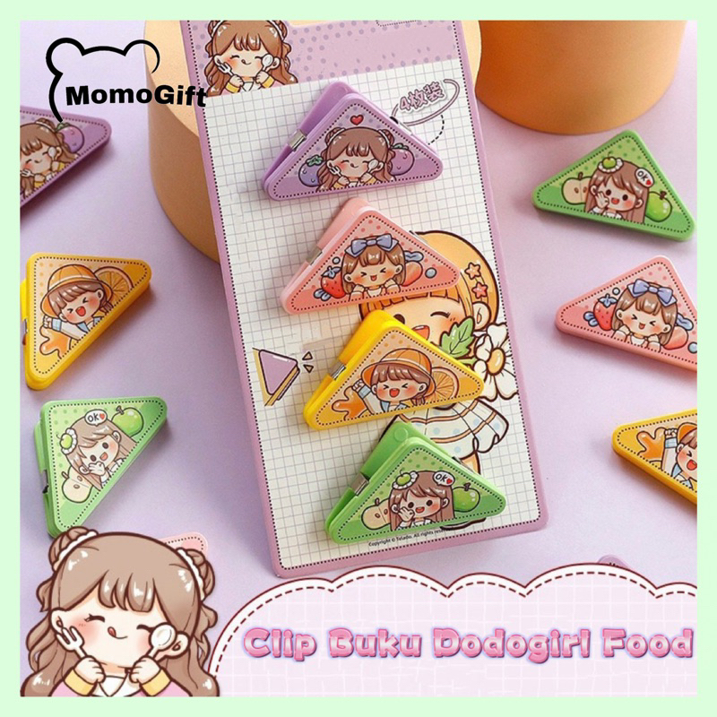 

Klip Kertas Buku Binder Segitiga Lucu Edisi Dodogirl Food TLD108