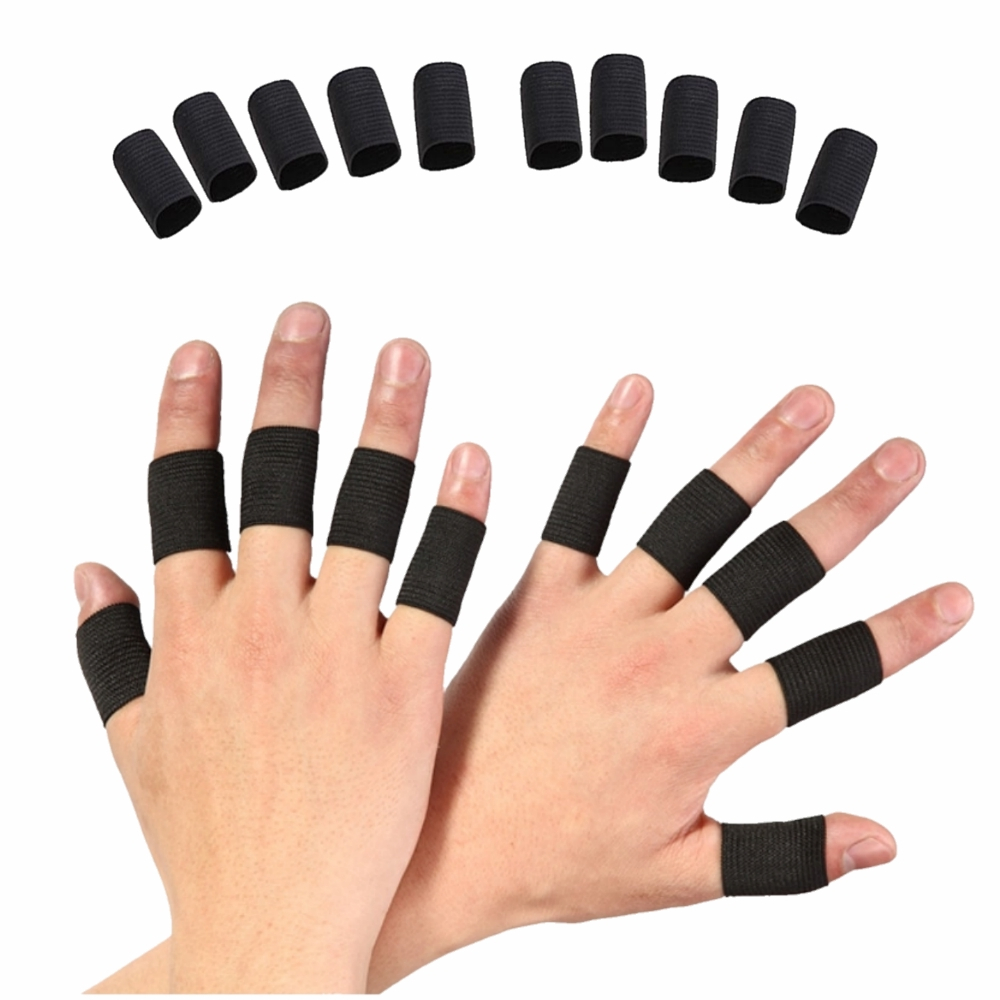 Finger Support Futsal Bola Voli Basket - Pelindung Jari Deker Jari Tangan Olahraga Hitam