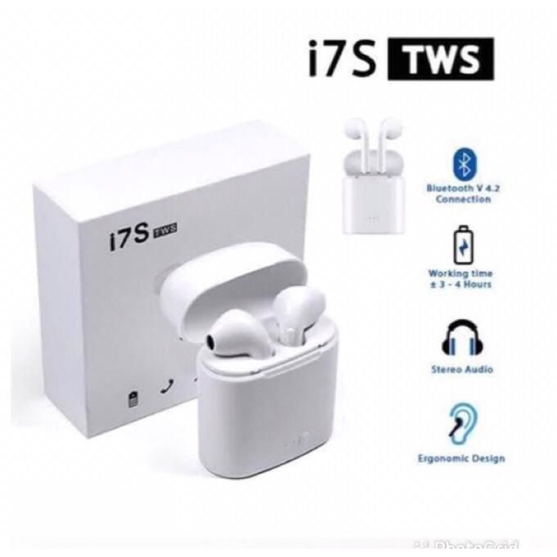 HEADSET EARPHONE BLUETOOTH i7s TWS 4.2/ i7s  TWIST DOUBlee.